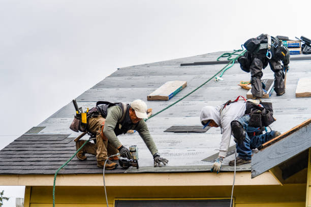 Professional Gutter Installation technician working in Depoe Bay, OR